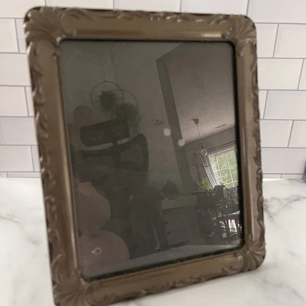 Vintage Picture Frame Dark Gun Metal Color 12